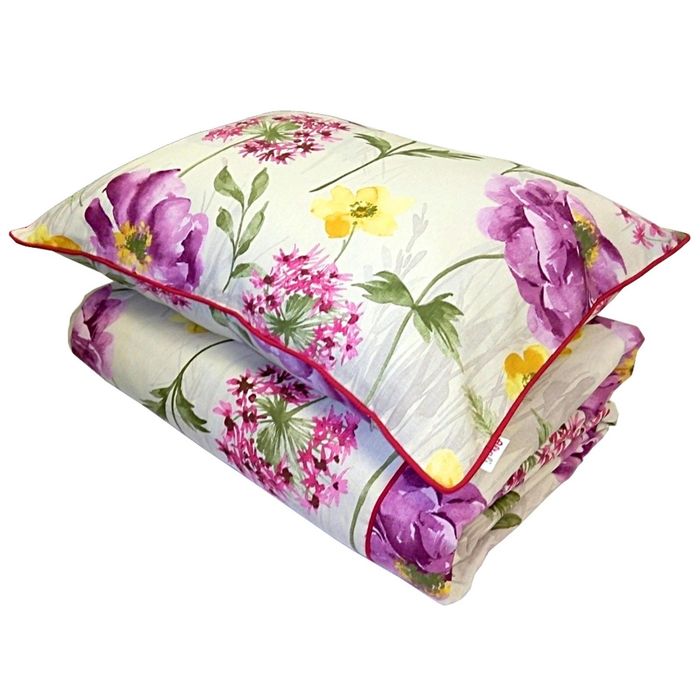 Покрывало + 2 наволочки размер 50х72 "Джозефина", размер 240х240 см, цвет сиреневый