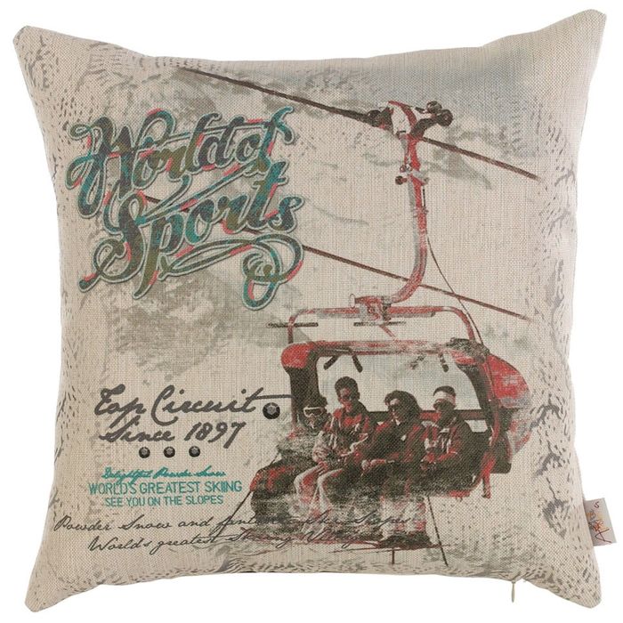 Чехол для декоративной подушки "Зимний спорт", размер 45х45 см