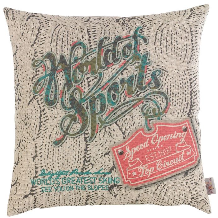 Чехол для декоративной подушки "Зимний спорт", размер 45х45 см