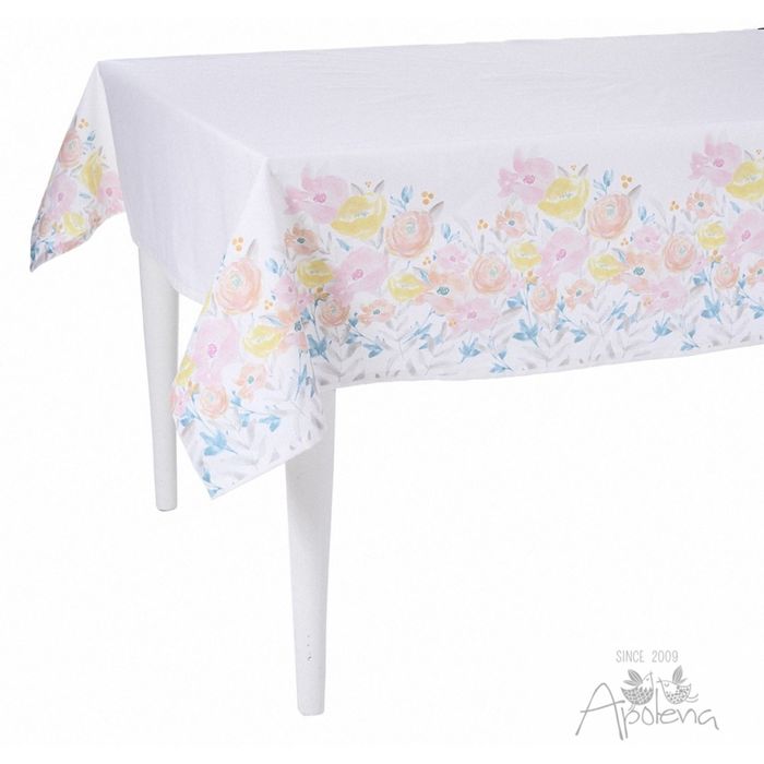 Скатерть с рисунком Enjoy, размер 140х220 см, цвет кремовый