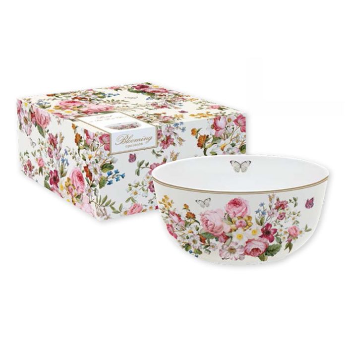 Салатник 14см(белый) "Цветочный карнавал"