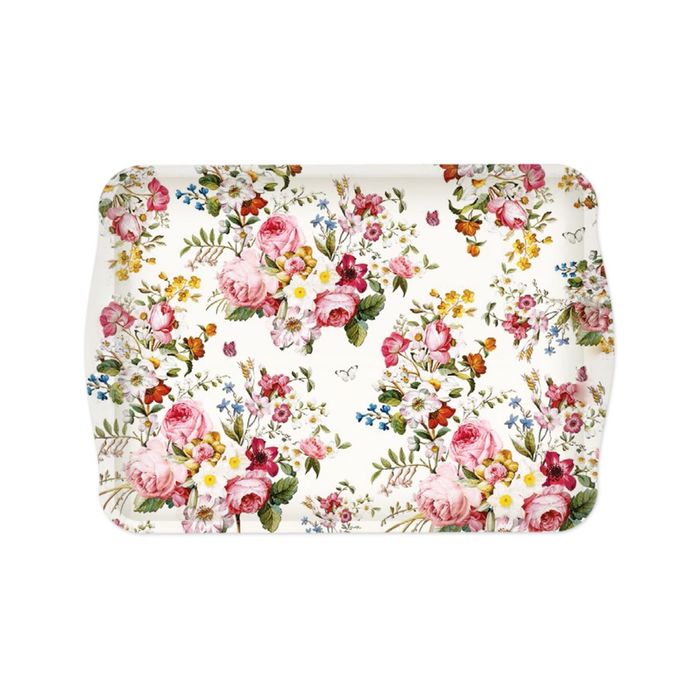 Поднос  46 х 32см(белый) "Цветочный карнавал"