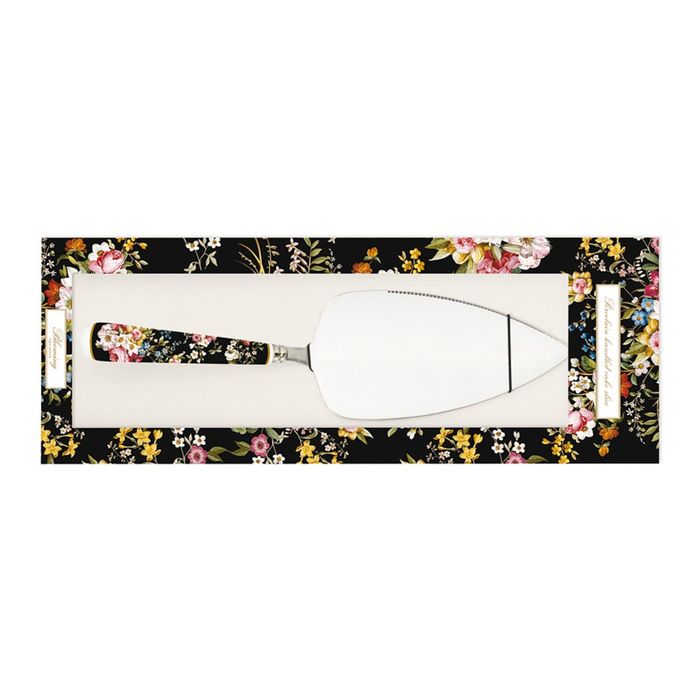 Лопатка для торта 26см "Цветочный карнавал" (чёрн)