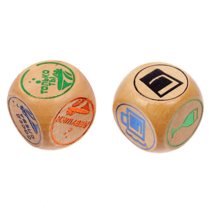 Кубики деревянные алкогольные "Кто из чего пьет?"