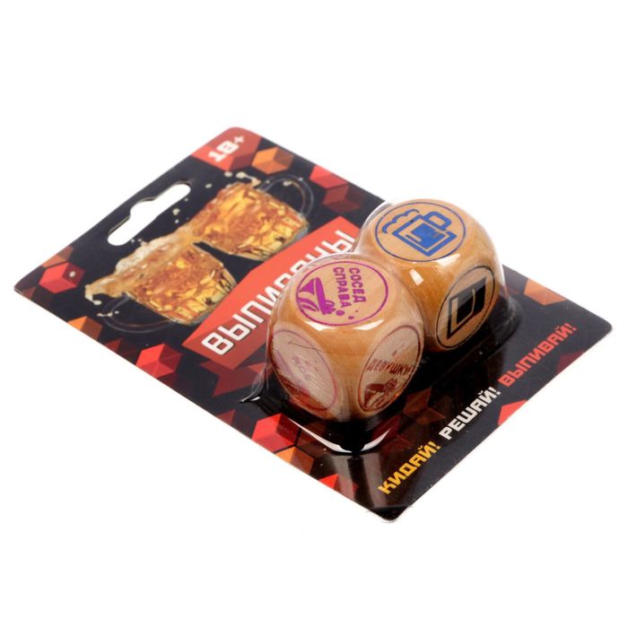 Кубики деревянные алкогольные "Кто из чего пьет?"