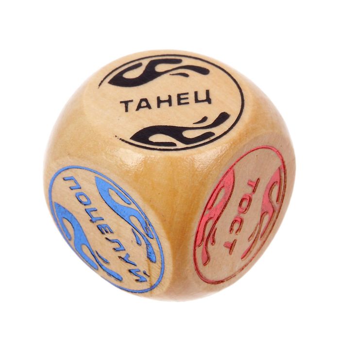 Кубик деревянный "Фанты для компании"