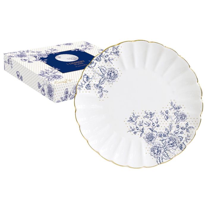 Тарелка десертная 19см "Голубые пионы"