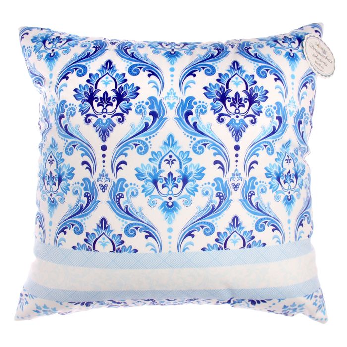 Наволочка декоративная Collorista "Майолика" 40х40см, велюр, 100% п/э