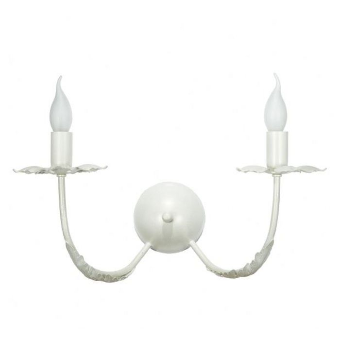 Бра классика "Ахерон" 2 лампы Е14 60 Вт белый-золото 37х42х12 см