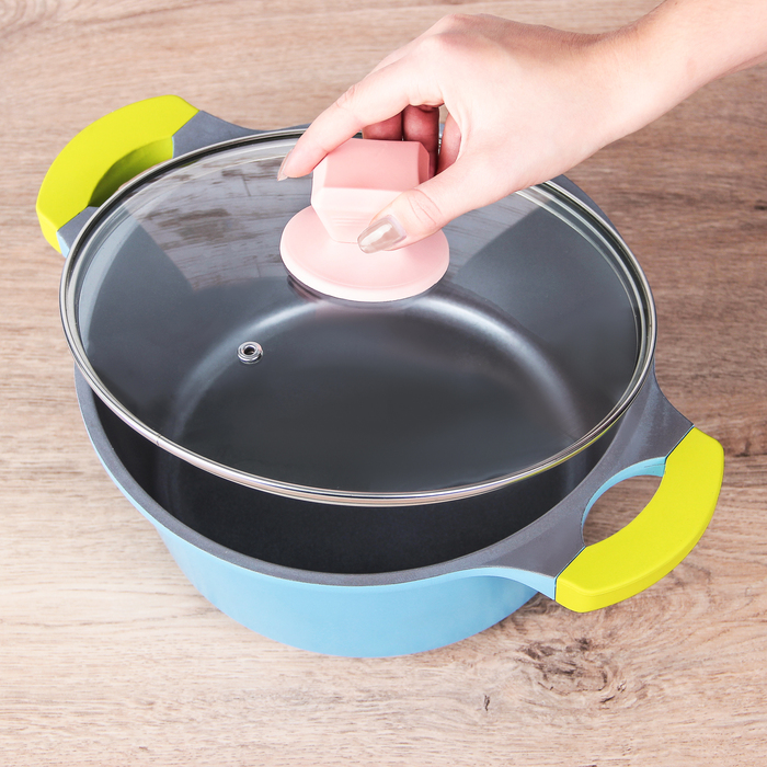 Кастрюля литая с керамическим покрытием d=24 см "Мультиколор", 3,1 л