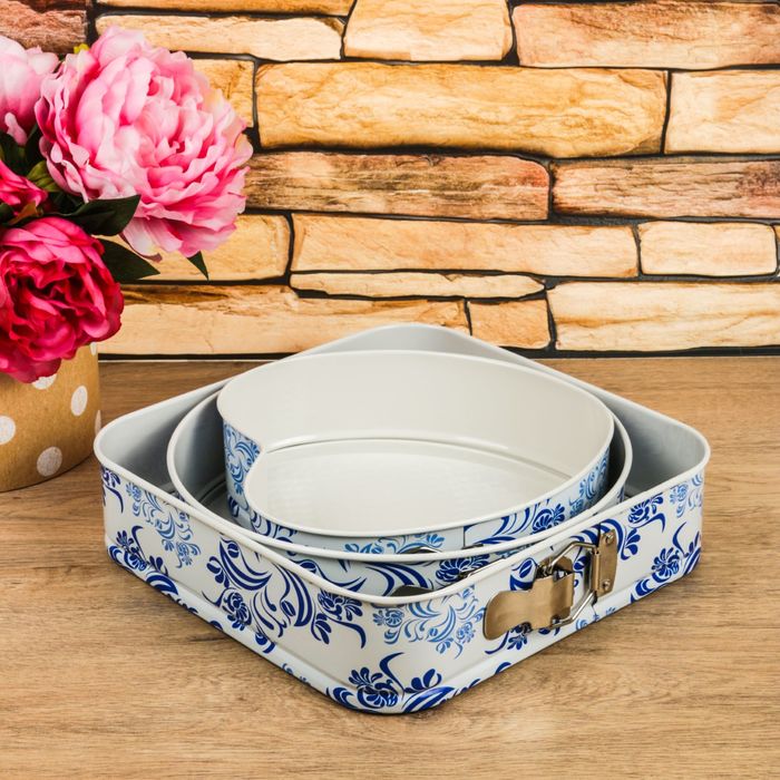 Набор форм для выпечки разъемных "Филиси", 3 предмета: 26/23/27 см, с антипригарным покрытием