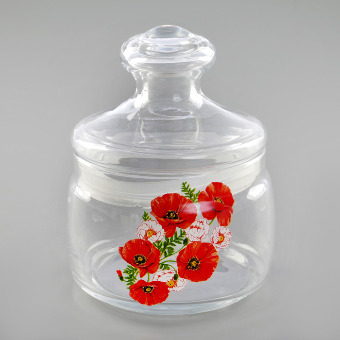 Банка 500 мл "Маки", крышка Cesni