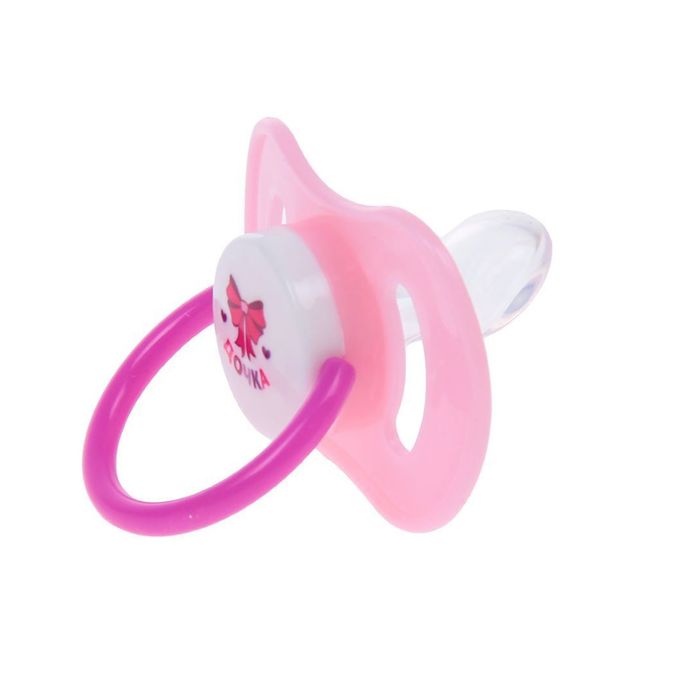 Пустышка силиконовая ортодонтическая «Дочка», от 0 до 6 мес., цвет розовый