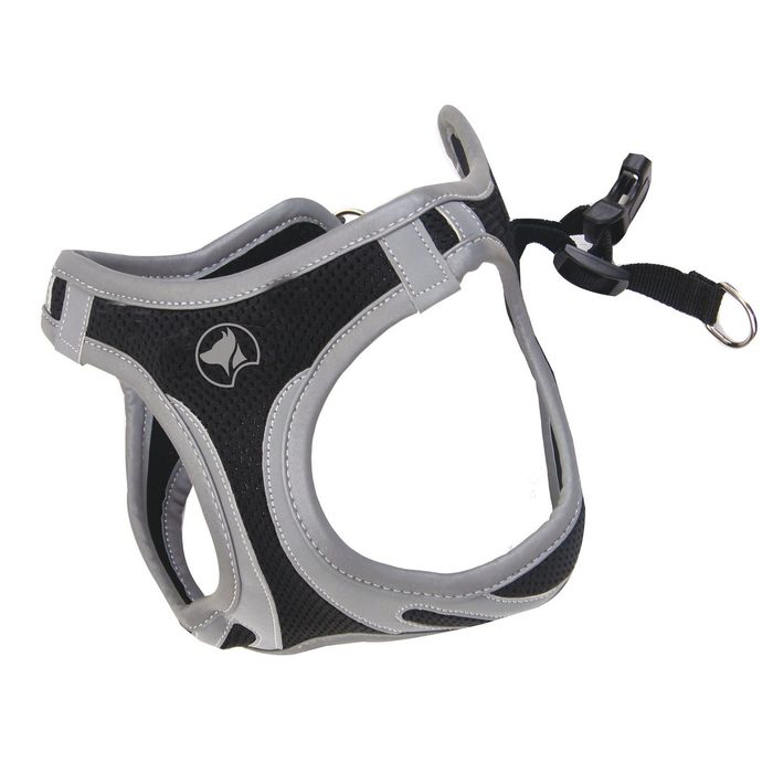 Шлейка Hiking c отражающим пластиком, универсальная, многофункциональная, XL, 53-58 см, нейлон,чёрно