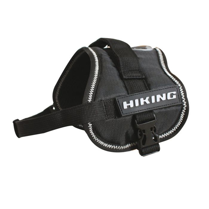 Шлейка ездовая Hiking Basic многофункц. с ручкой c отражающим пластиком, LG, 56-76 см, нейлон 1849