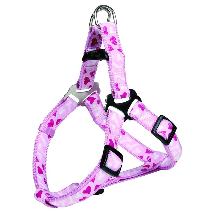 Шлейка Trixie "Сердце" EASY,25-35 х 1 см, нейлон, розовый