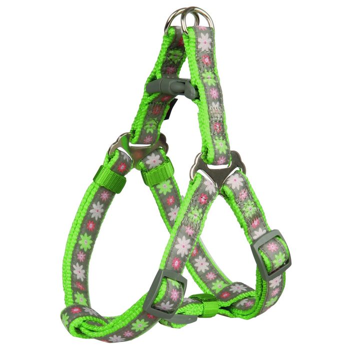 Шлейка Trixie One Touch Blooms, XS–S: 30–40 см/15 мм, зелёный