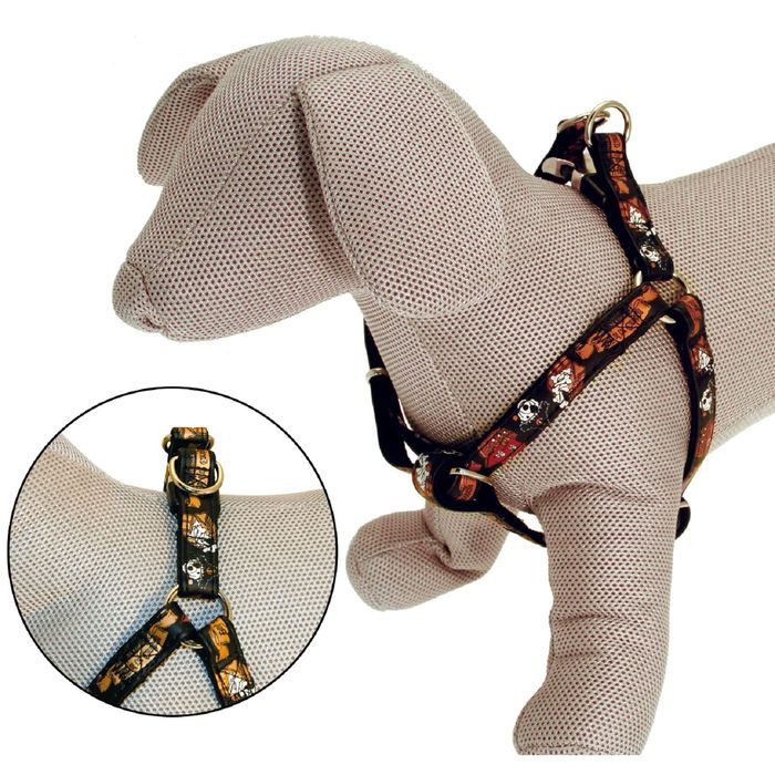 Шлейка "Пираты" 20 мм*(46-75 см), черный