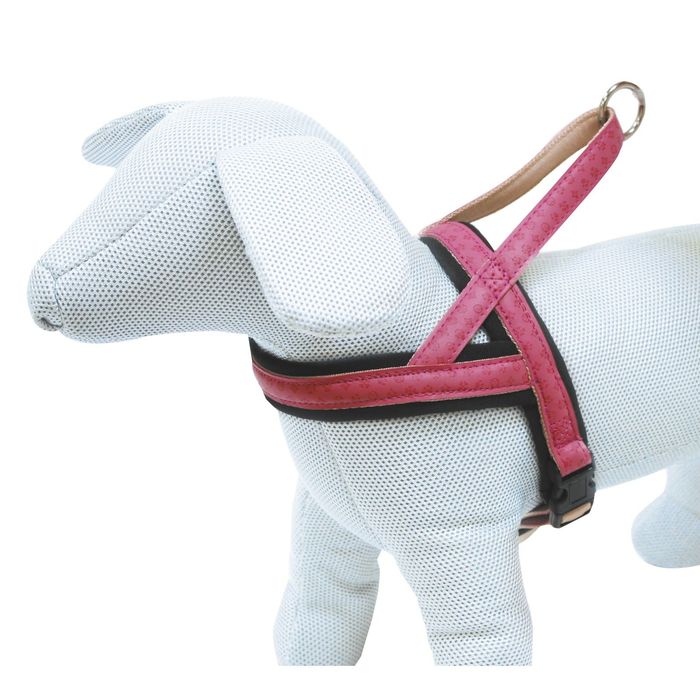 Шлейка Swedish Mylord, 40 мм*60-76 см, иск.кожа/нейлон, розовая