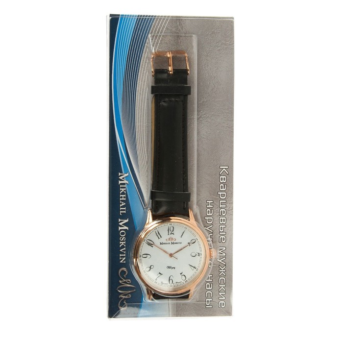 Часы наручные мужские "Михаил Москвин классика" кварцевые модель 1067A3L3