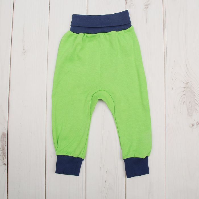 Штанишки детские "Волшебная радуга", рост 68 см (44), цвет салатовый/синий ЯПК061024_М