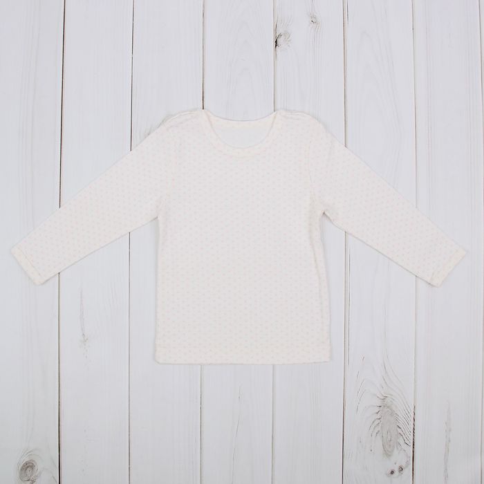 Джемпер для девочки "Полоски и сердечки", рост 74 см (48), цвет розовый/сливки