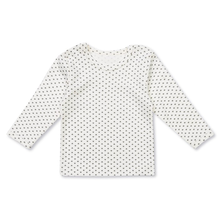 Джемпер для девочки "Полоски и сердечки", рост 68 см (44), цвет сливки/серый