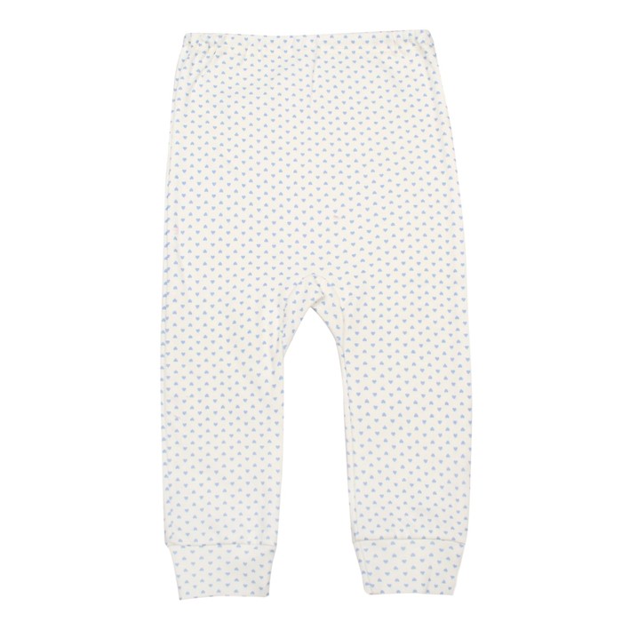 Штанишки детские "Полоски и сердечки", рост 80 см (50), цвет сливки/голубой