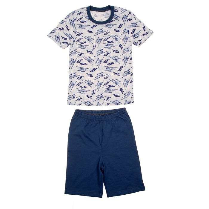 Пижама для мальчика "Серия", рост 110 см (56), цвет синий/серый УНЖ006001н