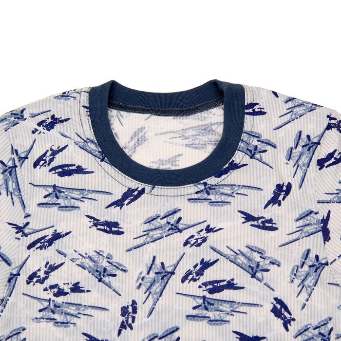 Пижама для мальчика "Серия", рост 116 см (60), цвет синий/серый УНЖ006001н