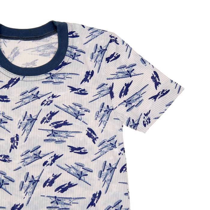 Пижама для мальчика "Серия", рост 116 см (60), цвет синий/серый УНЖ006001н