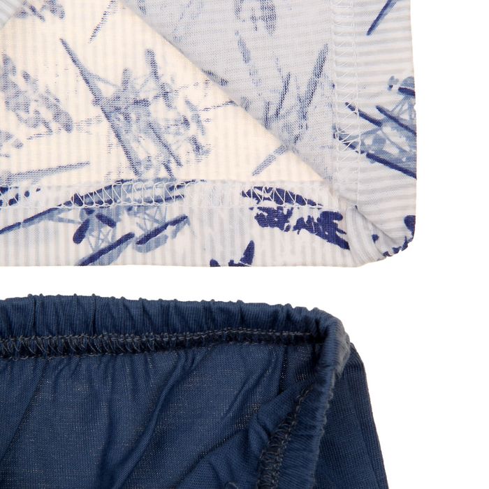 Пижама для мальчика "Серия", рост 116 см (60), цвет синий/серый УНЖ006001н