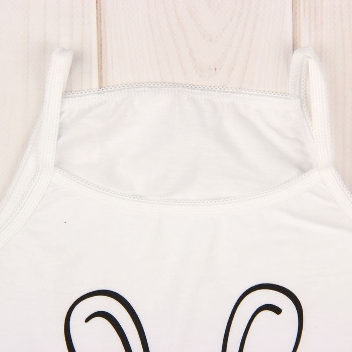 Майка для девочки "Зверушки", рост 92 см (50), цвет белый ДНМ973001_4_М