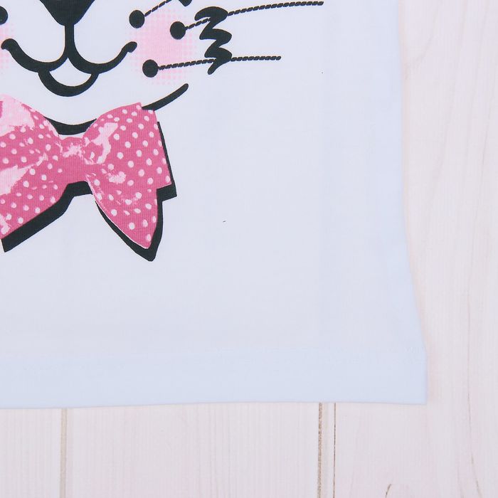 Майка для девочки "Зверушки", рост 92 см (50), цвет белый ДНМ973001_5_М