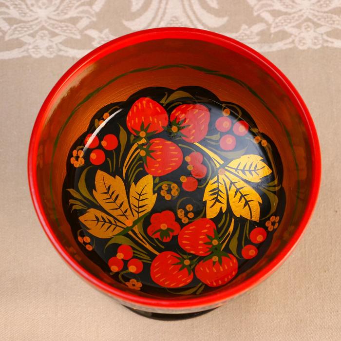 Конфетница,хохлома , 14,5*14 см