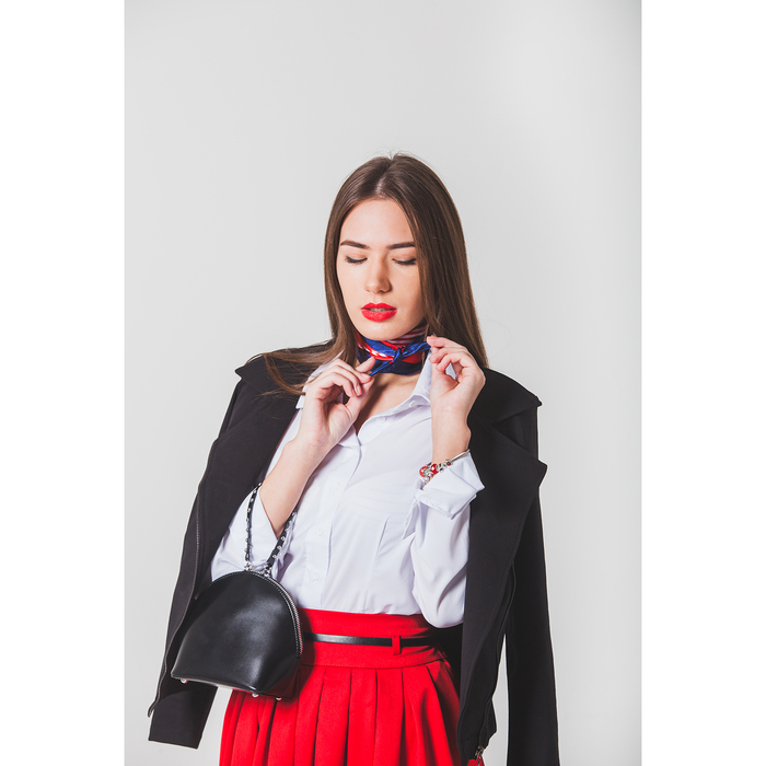 Блузка женская с длинным рукавом, размер 48, цвет белый (арт. 1005-1628)