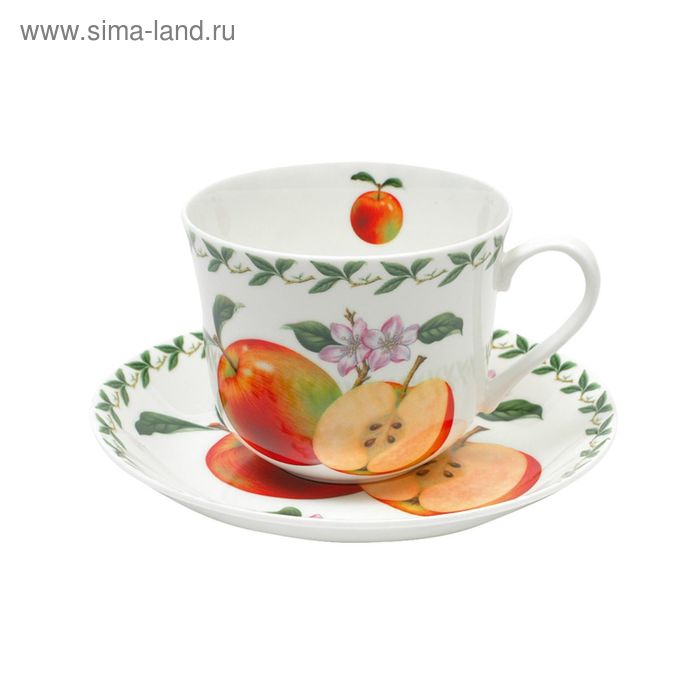 Чашка с блюдцем Яблоко 480 мл 1327₽