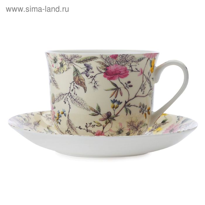 Чашка с блюдцем Летние цветы 480 мл 1311₽