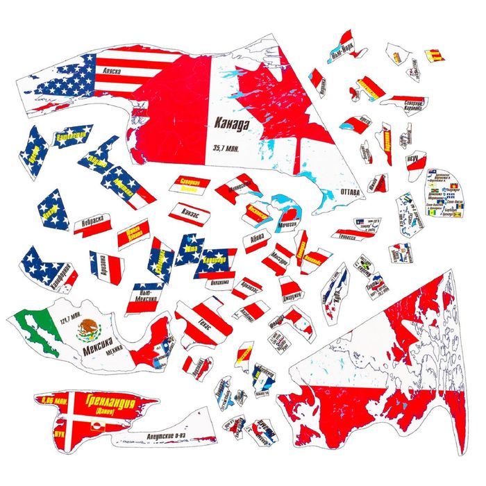 Магнитный пазл «Северная Америка»