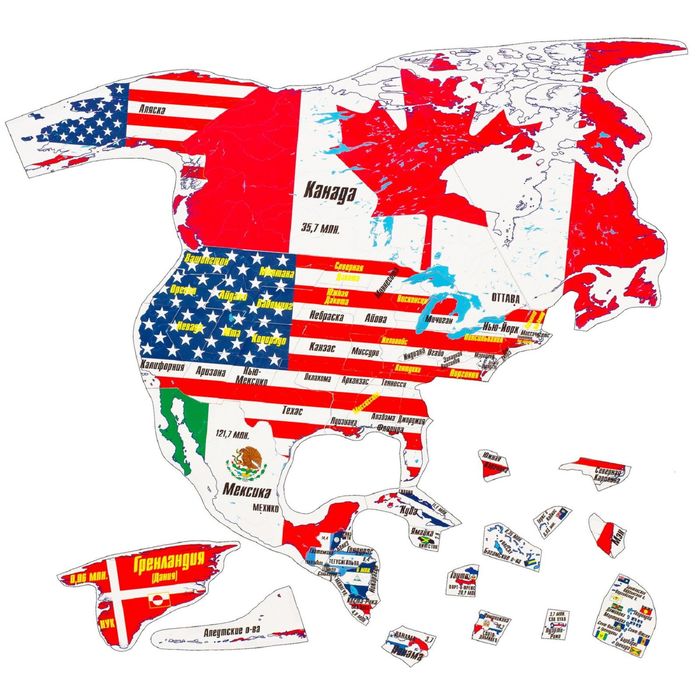 Магнитный пазл «Северная Америка»