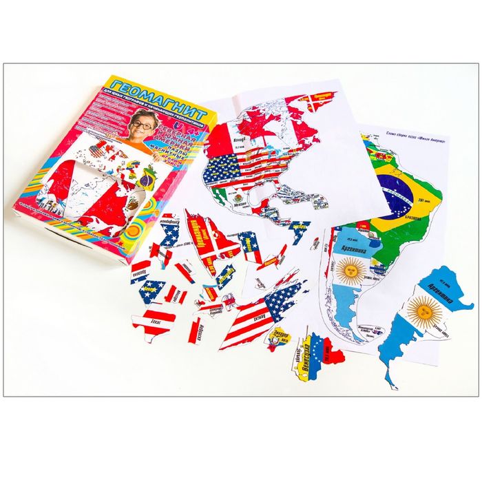 Магнитный пазл «Северная и Южная Америки»