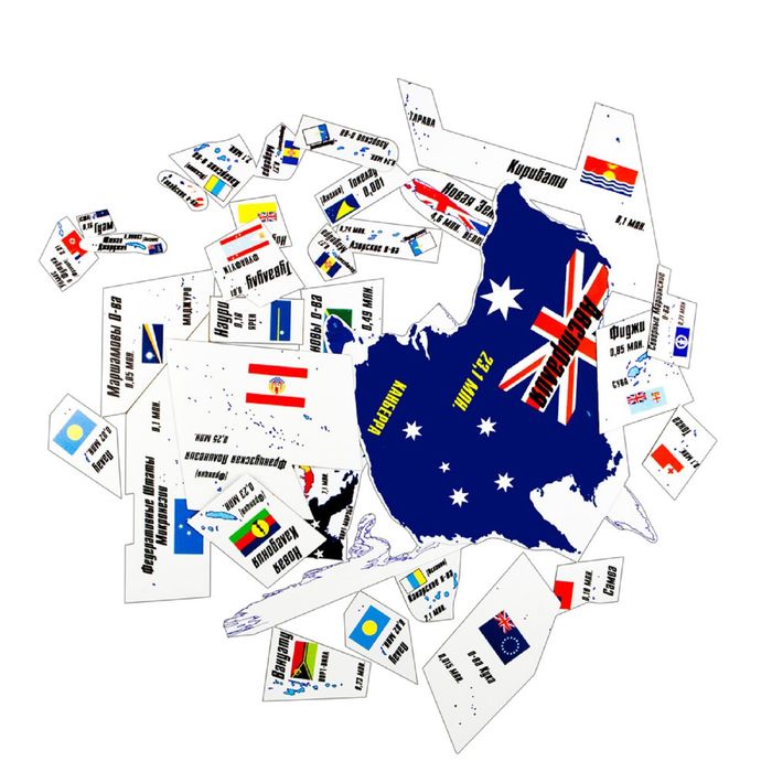 Магнитный пазл «Африка и Океания»