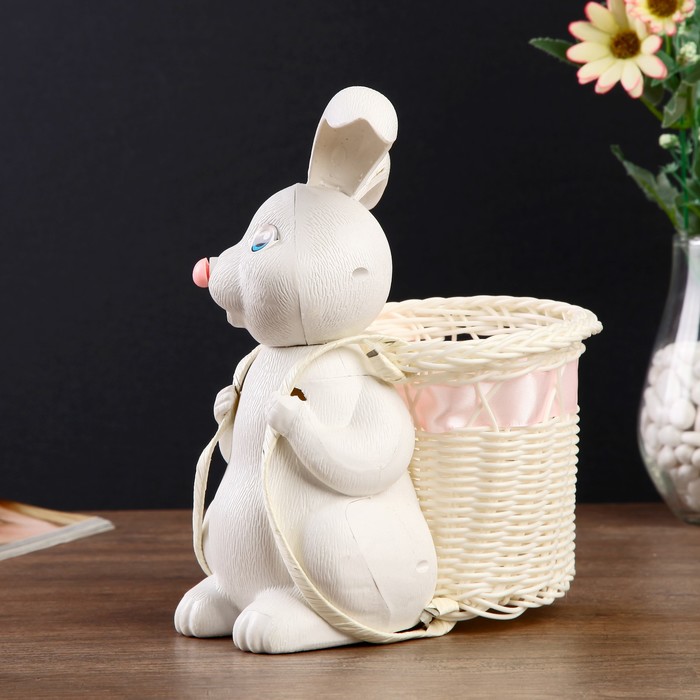 Корзина декоративная "Зайчонок" МИКС 21х17,5х13,5 см