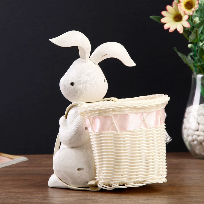 Корзина декоративная "Зайчонок" МИКС 21х17,5х13,5 см