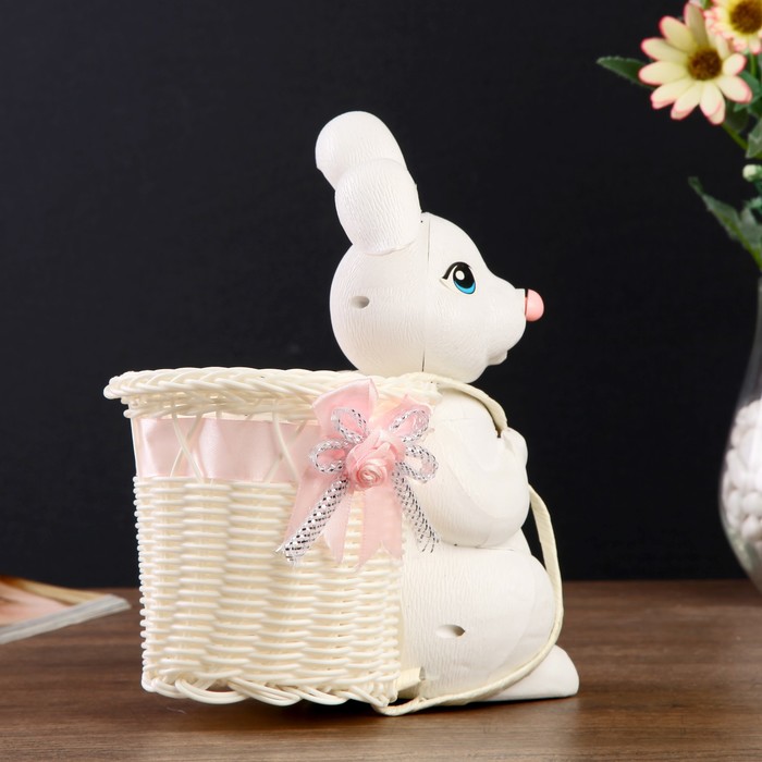 Корзина декоративная "Зайчонок" МИКС 21х17,5х13,5 см