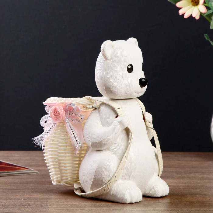 Корзина декоративная "Медвежонок" МИКС 18х16х11,5 см