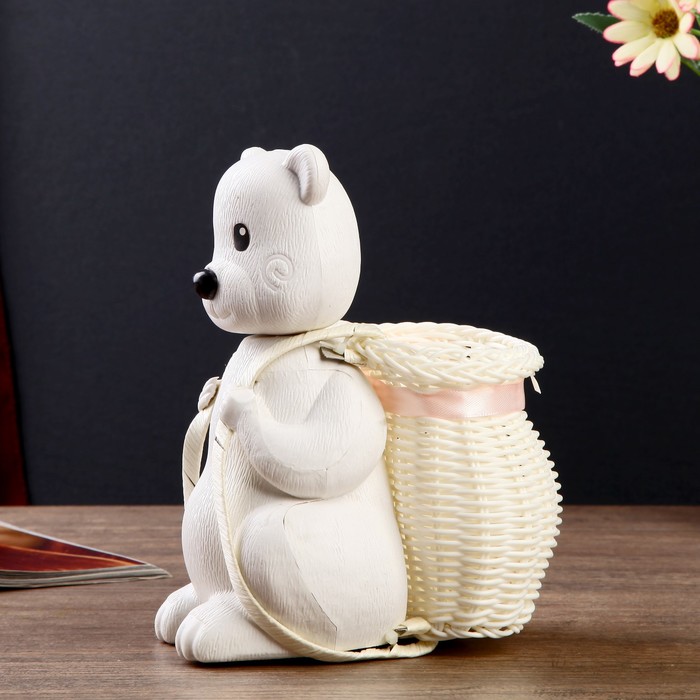 Корзина декоративная "Медвежонок" МИКС 18х16х11,5 см
