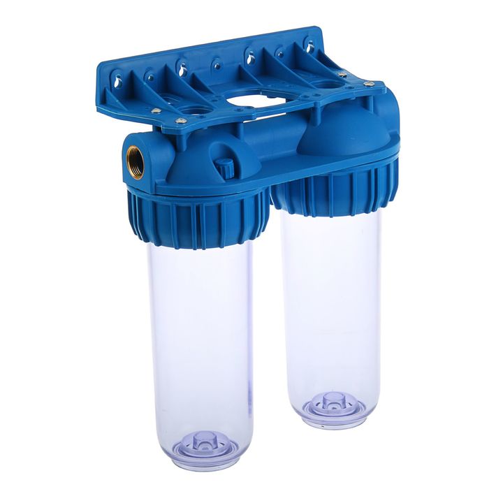 Корпус для фильтра "Нептун" BP-10D, прозрачный, двойной, 1"