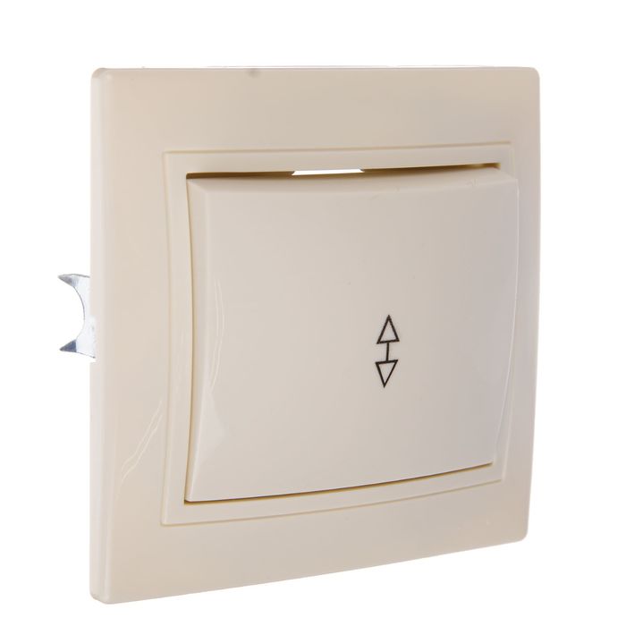 Выключатель TDM "Таймыр", 10 А, 1 клавиша на 2 направления, цвет слон. кость, SQ1814-0107