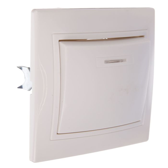 Выключатель TDM "Таймыр", 10 А, 1 клавиша. с подсветкой, белый, SQ1814-0004